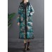 Green side open Duck Down Down Coat Winter