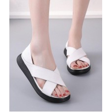 White Genuine Leather best sandals for Hiking Sandals