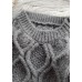 Fashion o neck baggy Sweater dress outfit Moda dark gray Mujer knit dresses